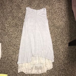 Gray dress with lace